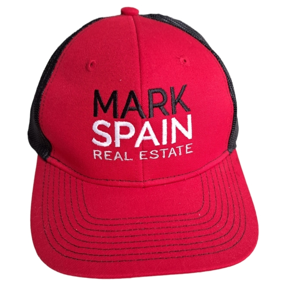 Mark Spain Real Estate Black & Red‎ Snapback Cap NWOT